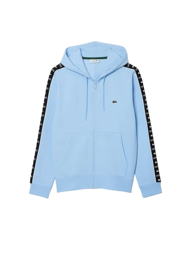 Sweatshirt Zippé À Capuche Bandes Siglées