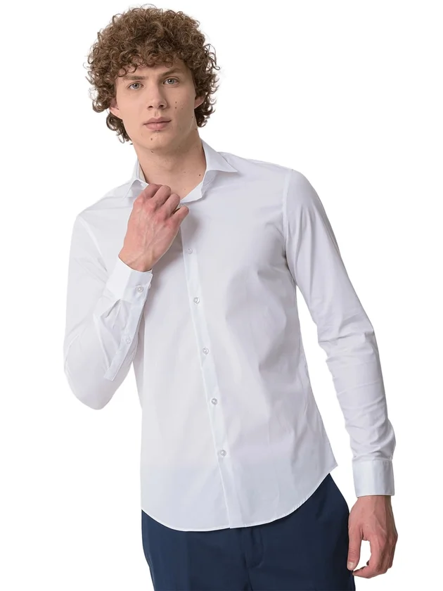 Slim Esntl Poplin Nos Str Sld
