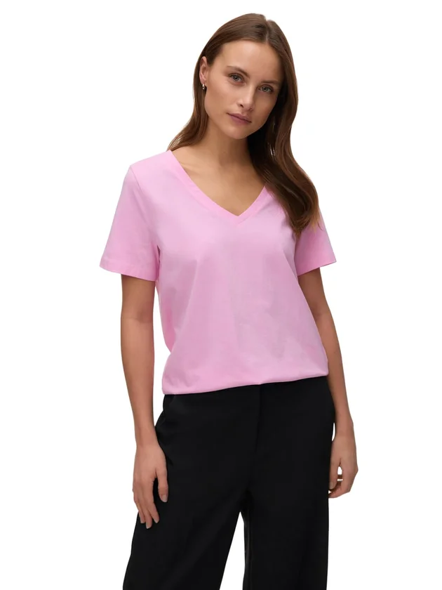 Vmpaulina Ss V Neck T Shirt Jrs Noos