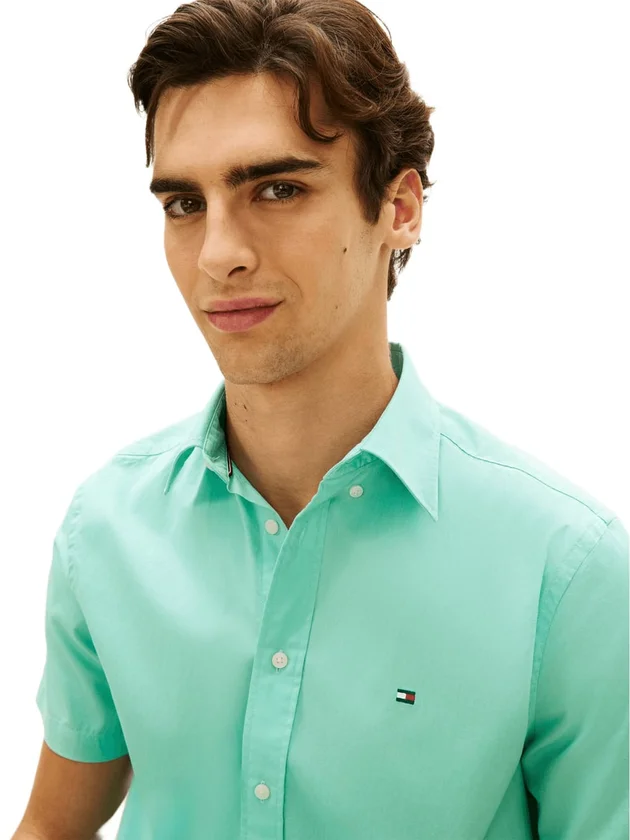 Flex Poplin Solid S S Shirt