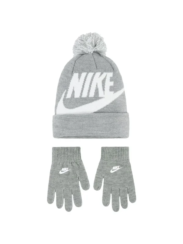 Nan Swoosh Pom Beanie Glv Set