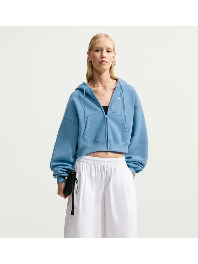 NSW Studio Fleece Midweight Oversized Cropped Full Zip