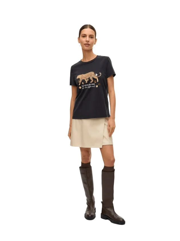 S S O Neck T Shirt Jrs Btq Ga