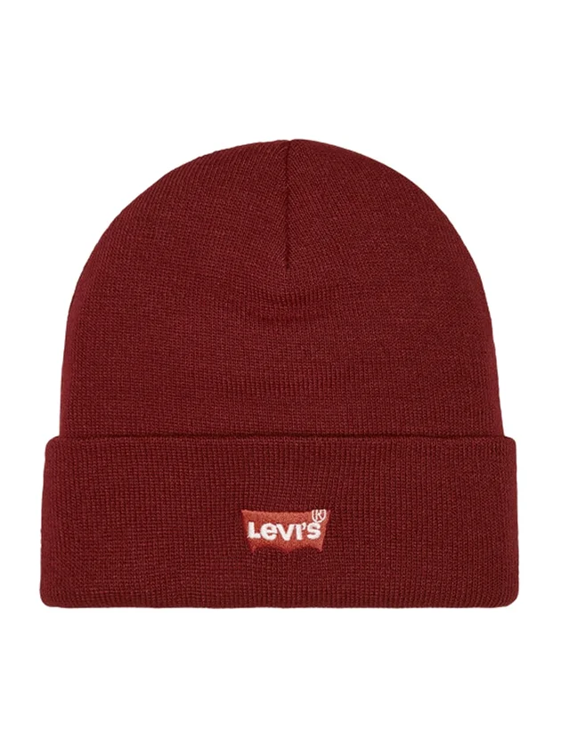 Red Batwing Embroidered Beanie