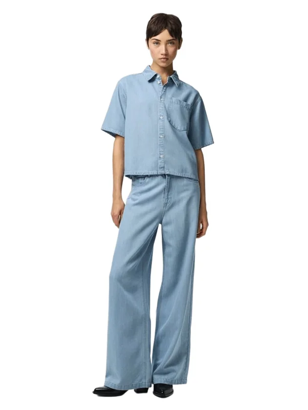 Pcsmidi Mw Wide Denim Jeans