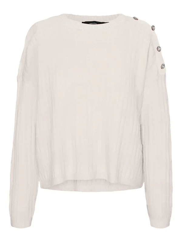Vmelya LS O Neck Button Pullover