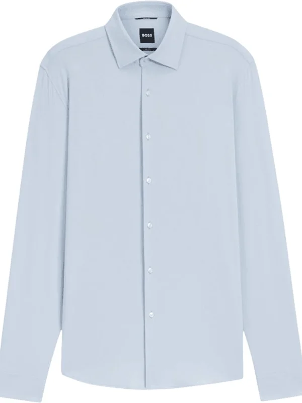 P-Hank Slim Fit Chemise Col Kent Poignets Boutonnés