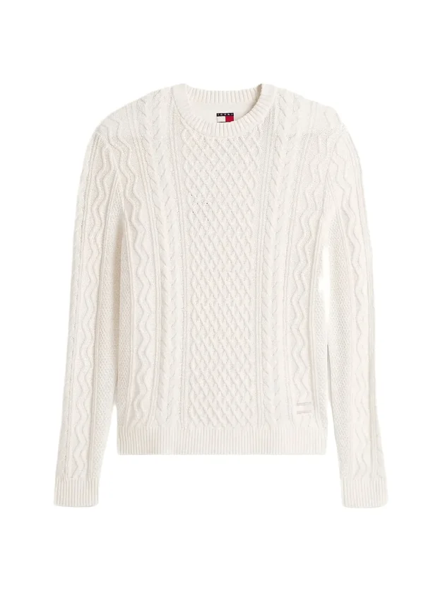 Slm Badge Cable Knit Sweater