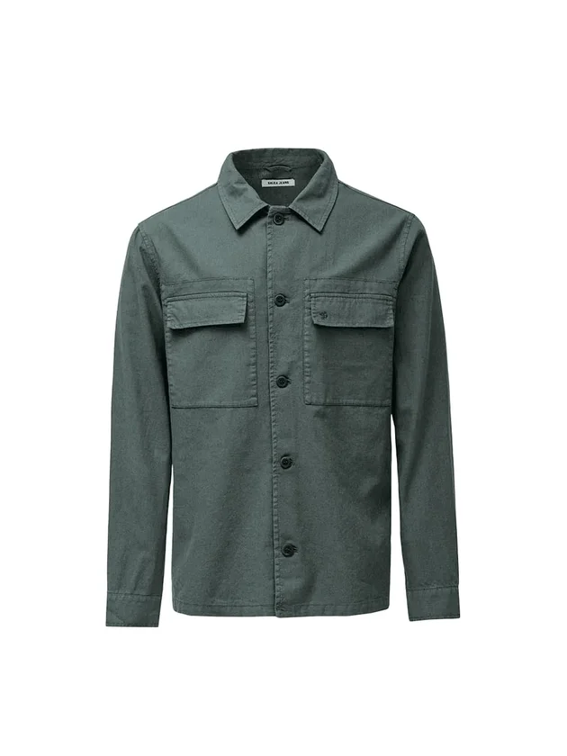 Overshirt Cotton Linen Washed Effect