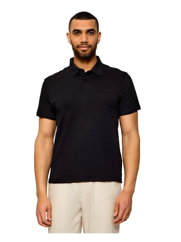 Slim Supima Logo Patch Polo