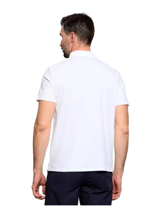 Slim Supima Logo Patch Polo