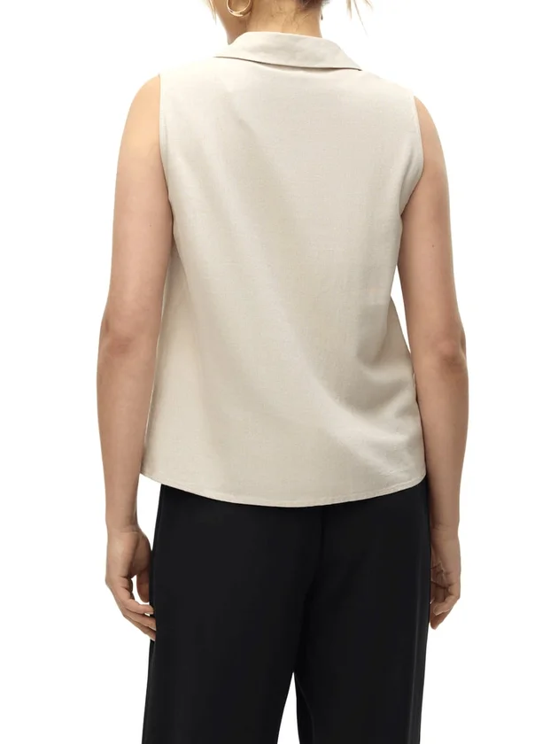 Mymo Lin Sl V Neck Shirt Wvn