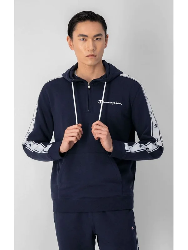 Hooded Half Zip Sweatshirt