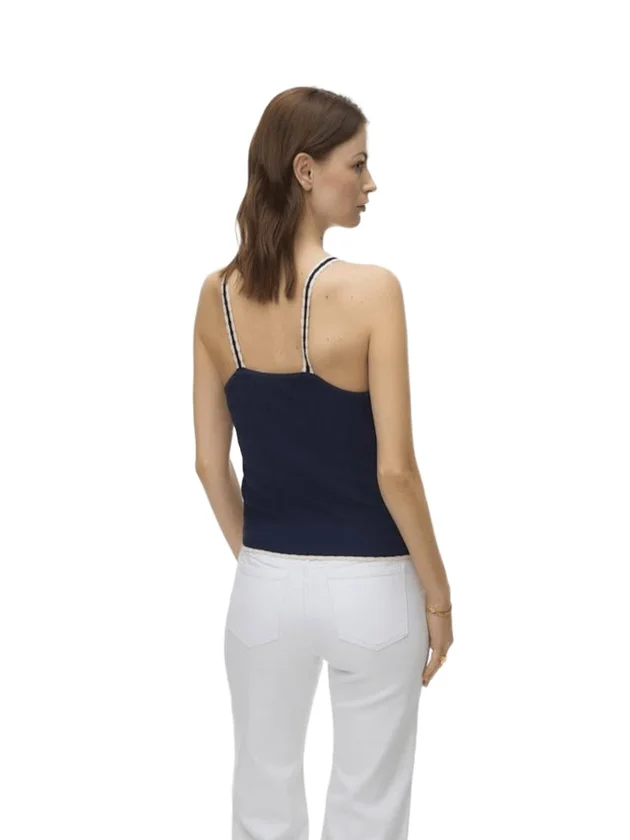 Contrast Sl V Neck Top