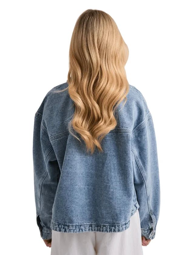 Jamie LS Denim Shacket Mix Ga Noos