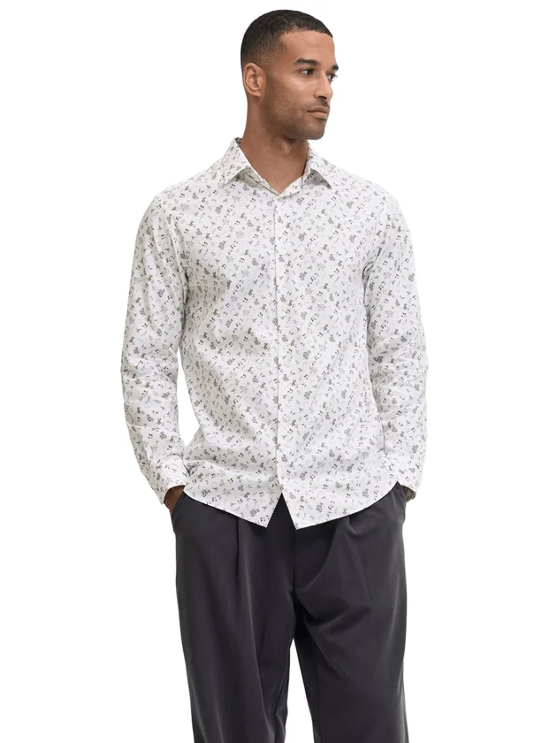 Blayork Print Dobby L S Shirt