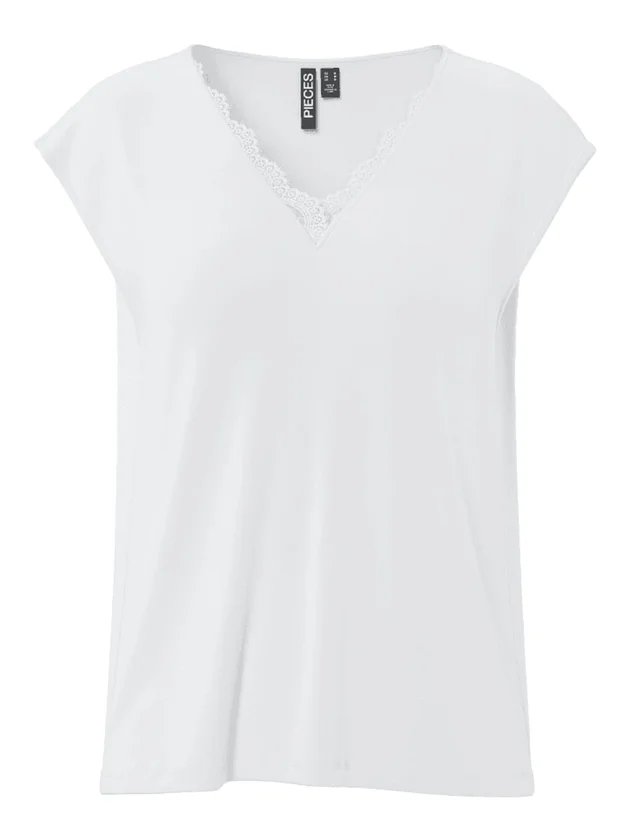 Pckamala Lace V Neck Tee