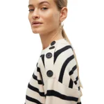 BIRCH / STRIPES:MERMAID W. HORN BUTTON