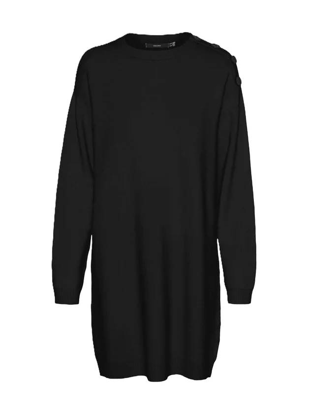 Saba Ls O Neck Button Dress
