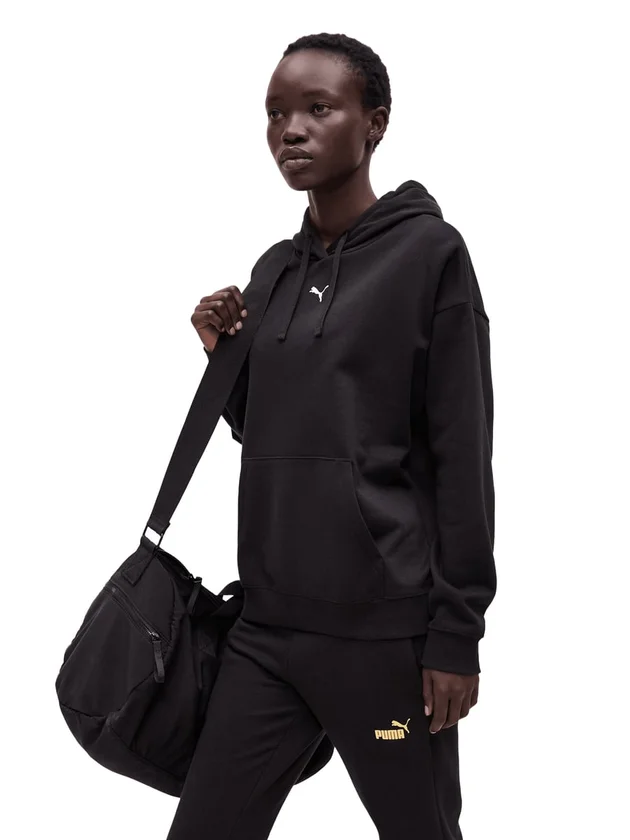 Ess Centered Cat Logo Relaxed Hoodie Fl