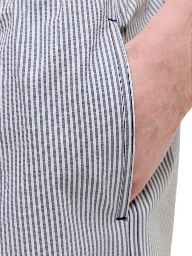Ocean Seersucker Swim Shorts Ln