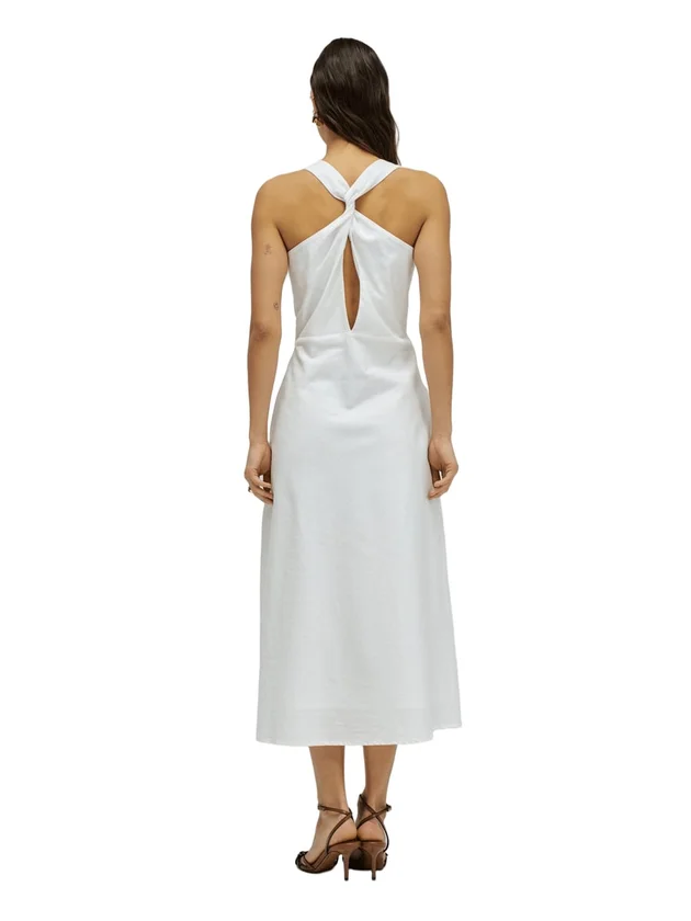 Plain A-Line Dress With Metal Applique