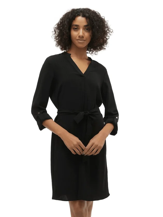 Vmgavina L S V Neck Abk Dress Wvn B