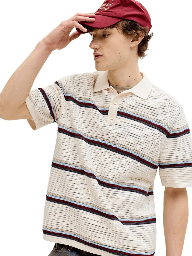 Jormaine Knit Stripe Polo Sn