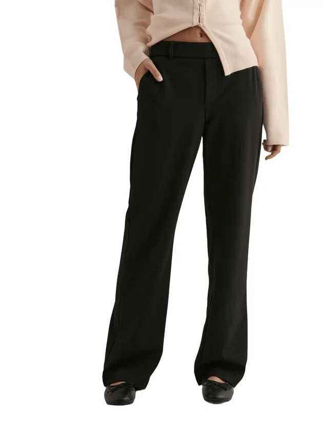 Maya Straight Solid Pant Noos