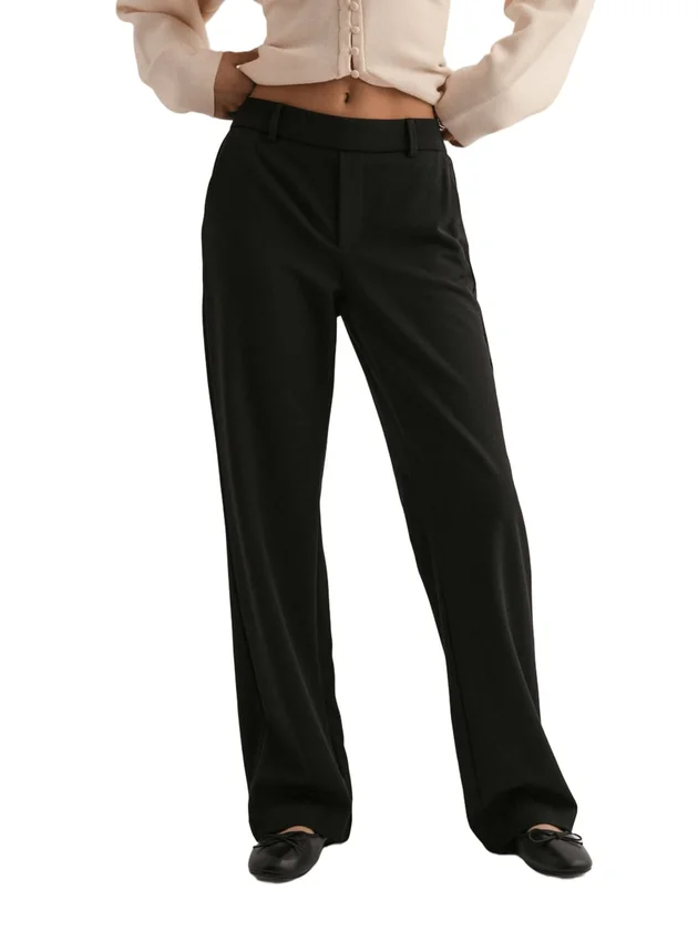 Maya Straight Solid Pant Noos