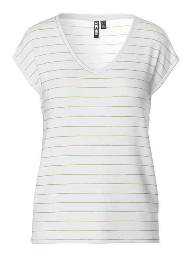 Pcbillo Tee Lurex Stripes