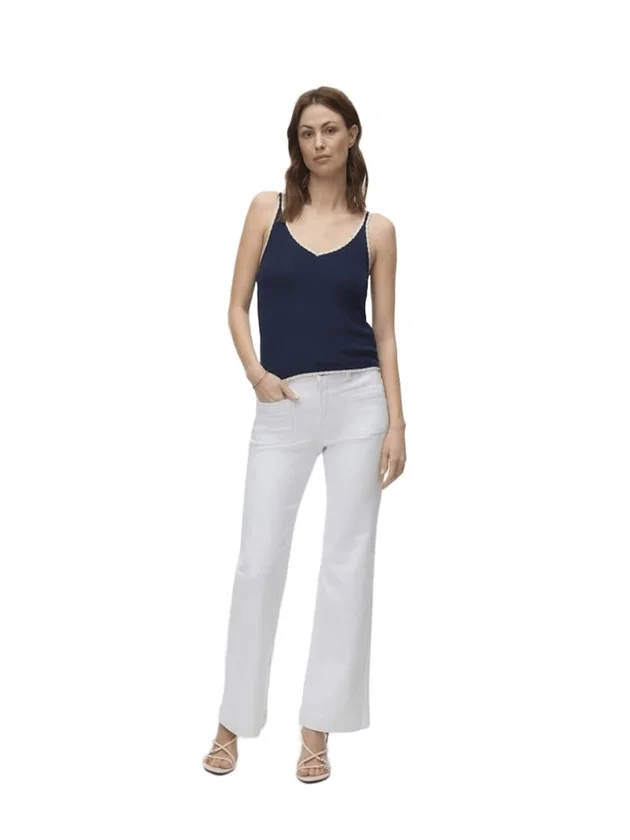 Contrast Sl V Neck Top