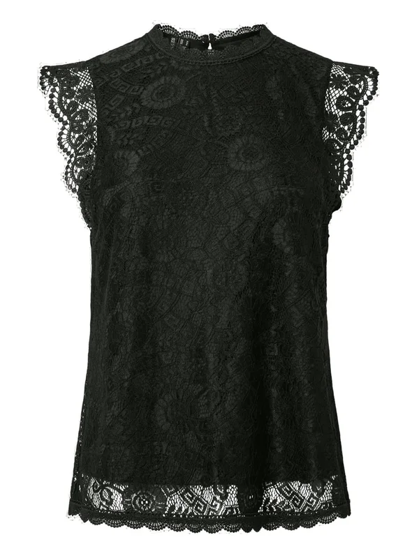 Colline Sl Lace Top Wvn Noos