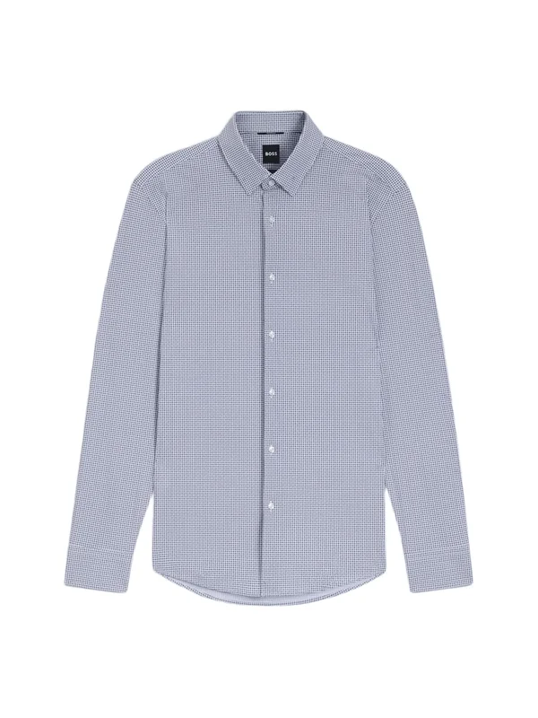 P-Hank Slim Fit Chemise Col Kent Poignets Boutonnés