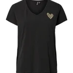 BLACK / DETAIL:LEOPARD EMB HEART