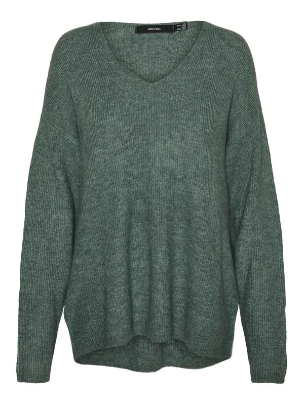 Vmcrewlefile Ls V Neck Blouse Noos