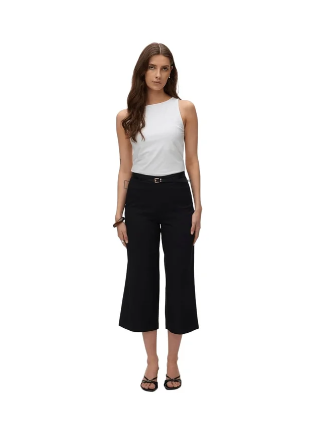 Wide Culotte Belt Pant Noos