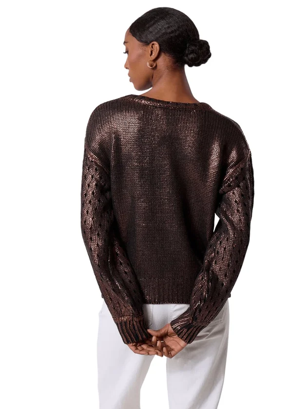 Javis LS O Neck Foil Knit