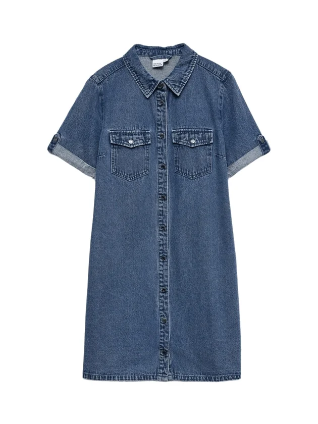 Jennie Ss Short Denim Dress