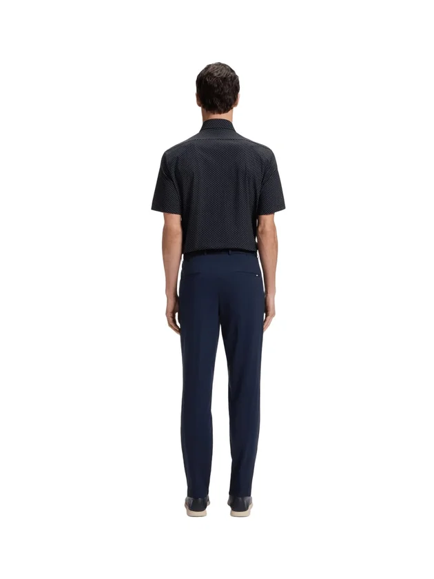 Chemise Regular Fit Manches Courtes Jersey Stretch Performance Col Kent Motif Imprimé