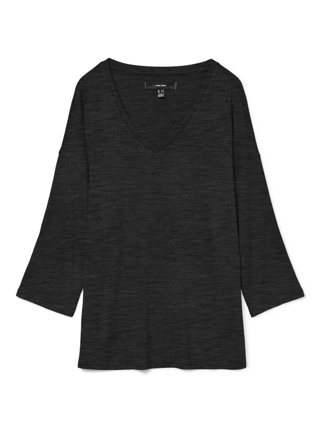 Brianna 3/4 V Neck Blouse Boo