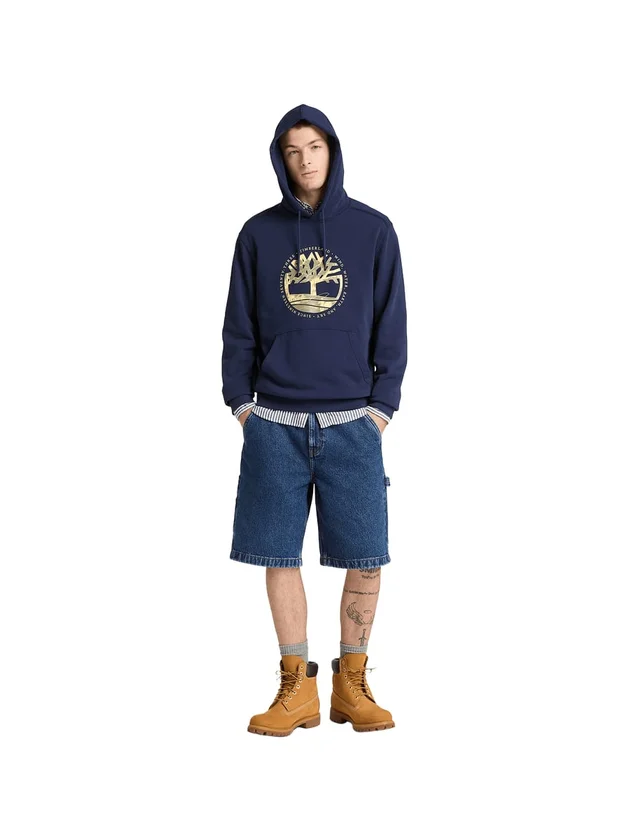 Tree Logo Lake House Graphic Hoodie
