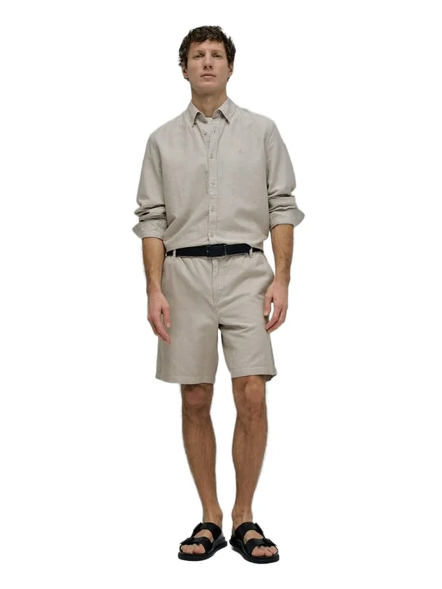 Cotton Linen Shorts Garment Dye Set