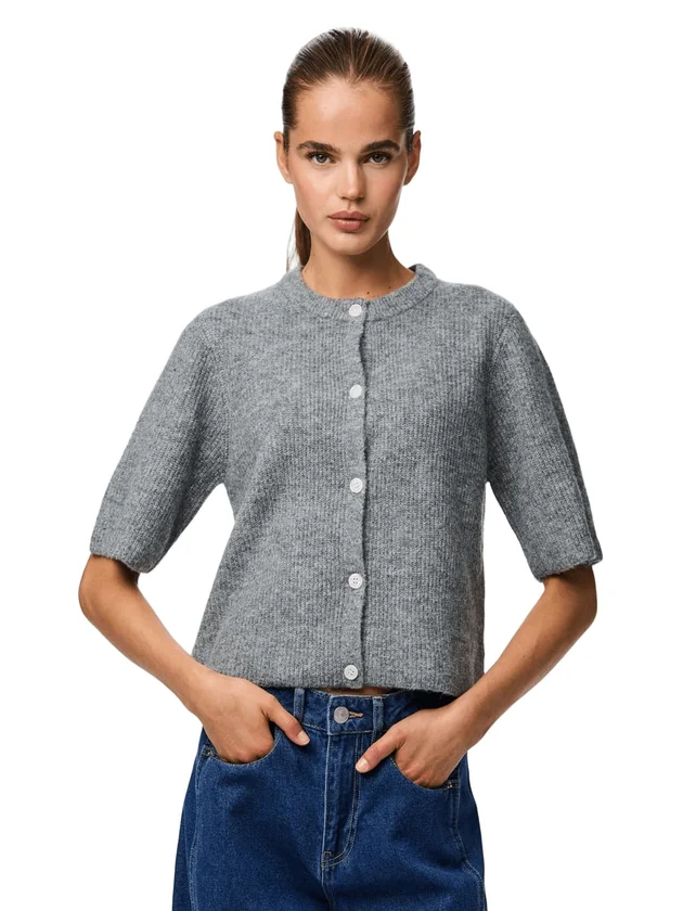 PcSilly Ss O Neck Knit Cardigan Noos Bc