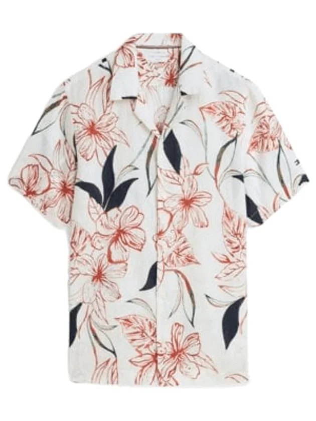 Linen Resort Prt Ss