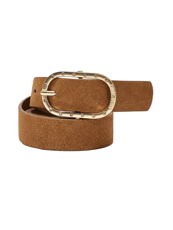 Leather Belt W Micro Stones Details