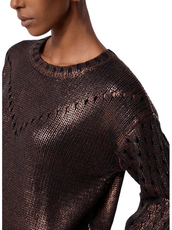 Javis LS O Neck Foil Knit