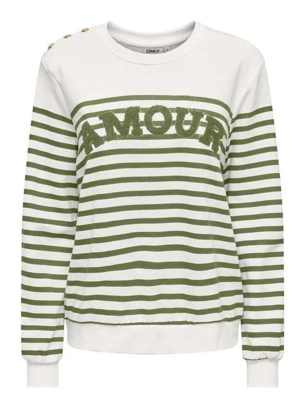 Allie L S Stripe O Neck Cs Swt