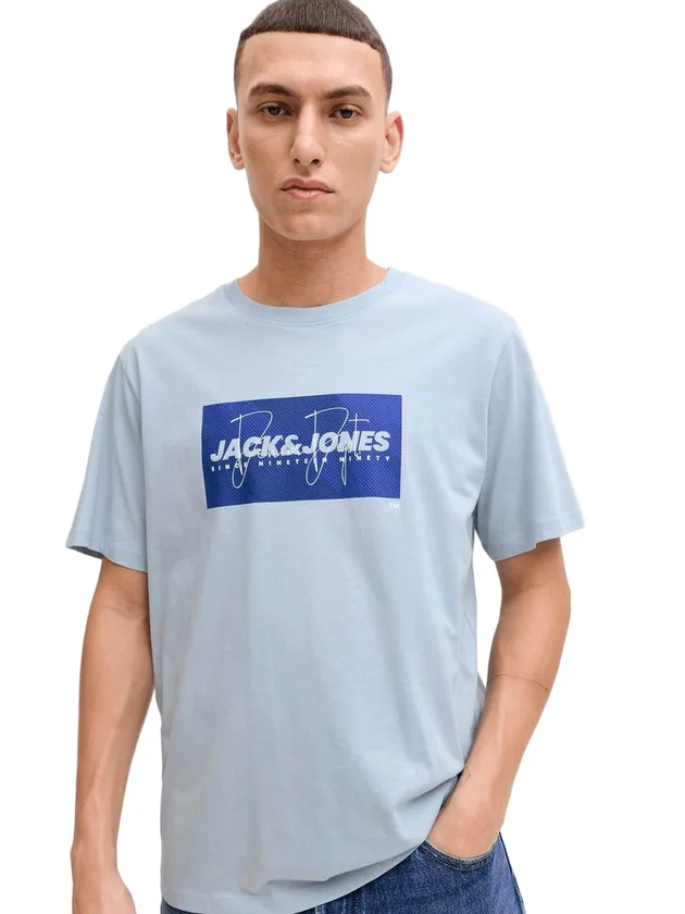 Jjcole Print Tee Ss Crew Neck Ln