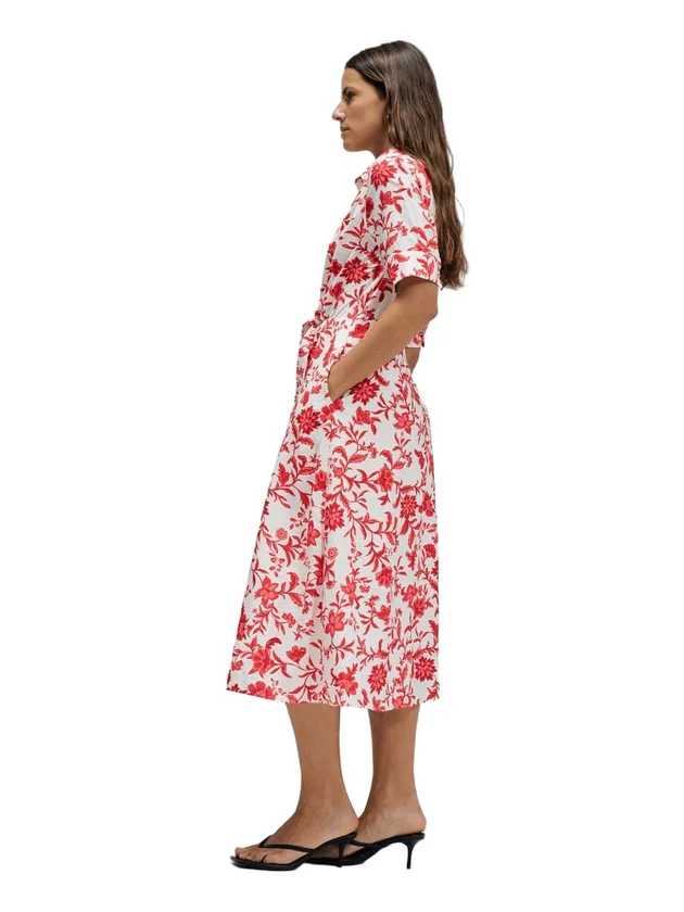 Midi Shirt Dress W Belt